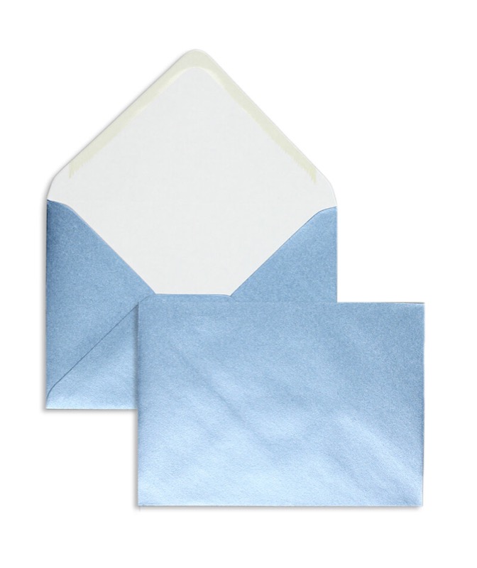 enveloppes colorées bleu (bleu glacé) 125 x 176 mm (b6) | 100 g/m² brillant | sans fenêtre | fermeture gommée | rabat pointu | 100 pièces