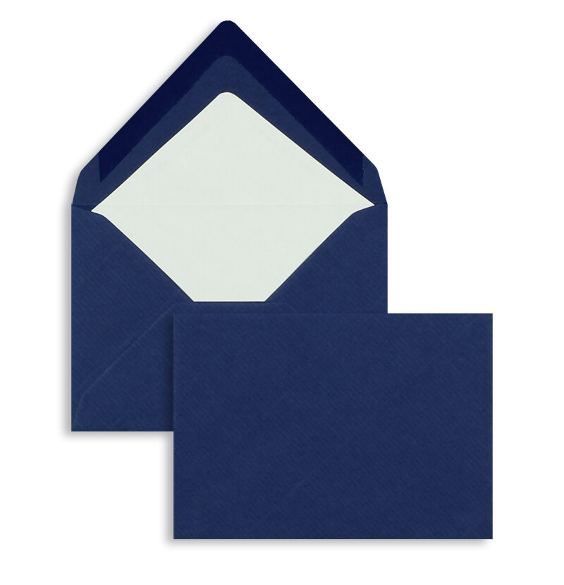 enveloppes colorées bleu (blue-jeans) 125 x 176 mm (b6) | 100 g/m² côtelé (paperado) | sans fenêtre | fermeture gommée | rabat pointu | 100 pièces
