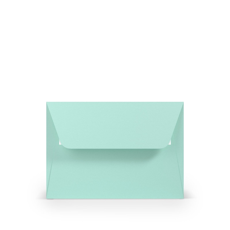 enveloppes colorées bleu (turquoise caraïbe) 125 x 176 mm (b6) | 100 g/m² côtelé (paperado) | sans fenêtre | fermeture adhésive | rabat droit | 100 pièces