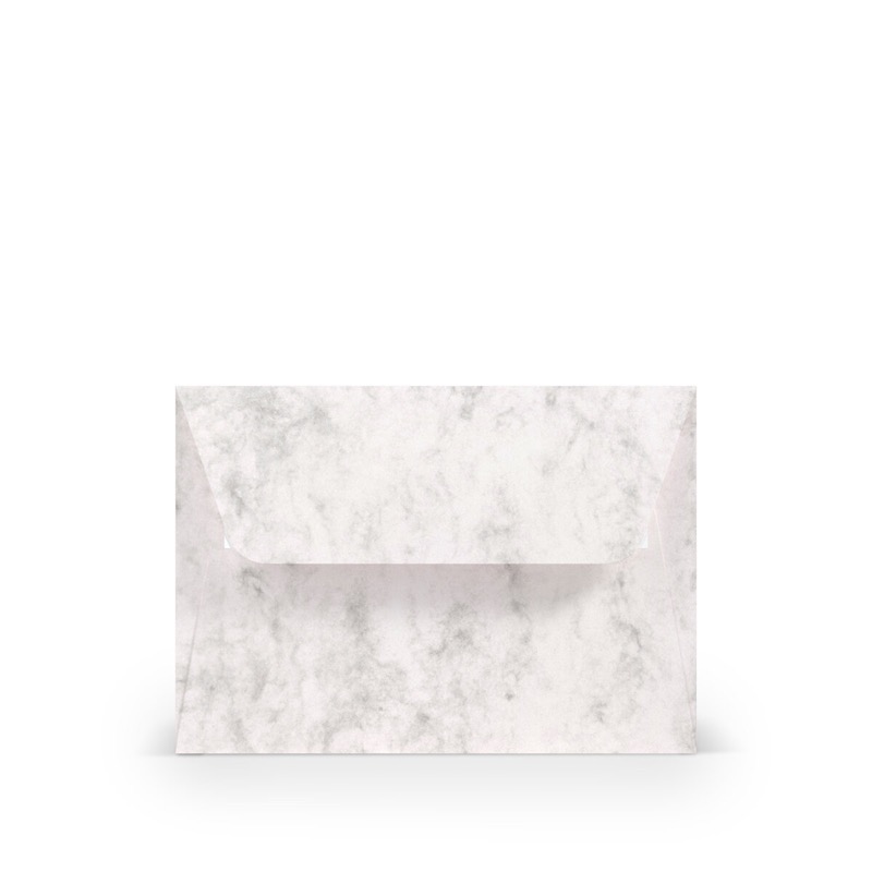 enveloppes colorées gris (gris marbré) 125 x 176 mm (b6) | 100 g/m² offset (paperado) | sans fenêtre | fermeture adhésive | rabat droit | 100 pièces