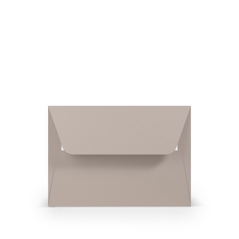enveloppes colorées gris (gris taupe) 125 x 176 mm (b6) | 100 g/m² côtelé (paperado) | sans fenêtre | fermeture adhésive | rabat droit | 100 pièces