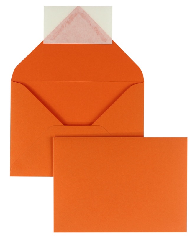 enveloppes colorées orange 125 x 176 mm (b6) | 130 g/qm colorista | sans fenêtre | fermeture adhésive | rabat pointu | 100 pièces