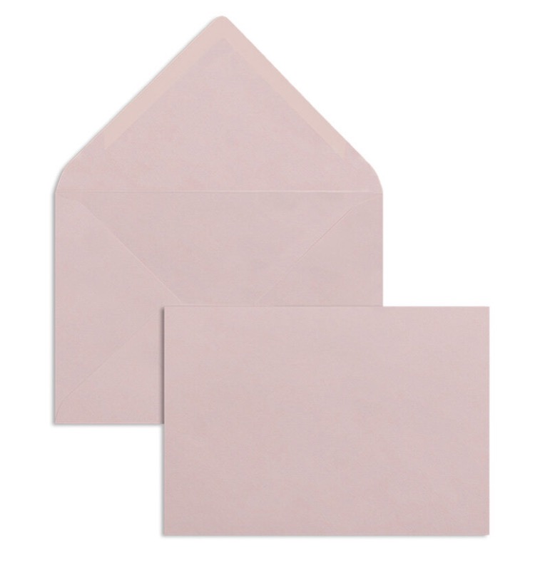 enveloppes colorées rose (rose clair) 125 x 176 mm (b6) | 120 g/qm offset | sans fenêtre | fermeture gommée | rabat pointu | 100 pièces