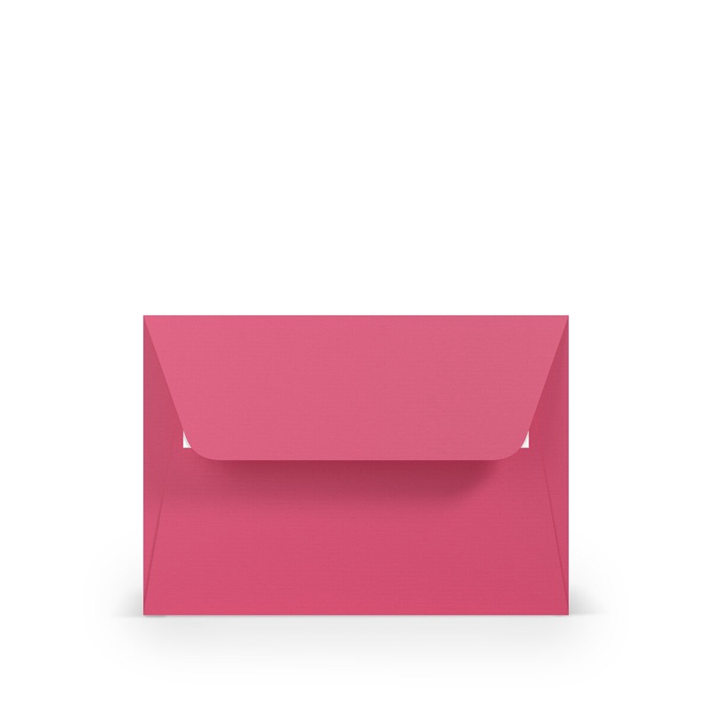 enveloppes colorées rose (rose fuchsia) 125 x 176 mm (b6) | 100 g/m² côtelé (paperado) | sans fenêtre | fermeture adhésive | rabat droit | 100 pièces