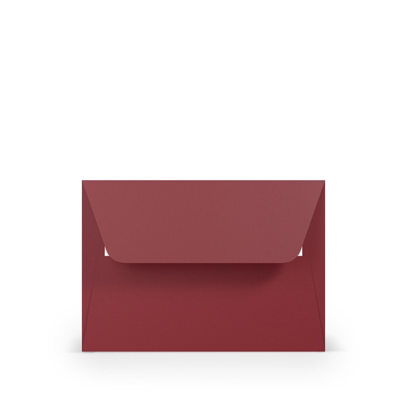 enveloppes colorées rouge (rosso) 125 x 176 mm (b6) | 100 g/m² côtelé (paperado) | sans fenêtre | fermeture adhésive | rabat droit | 100 pièces