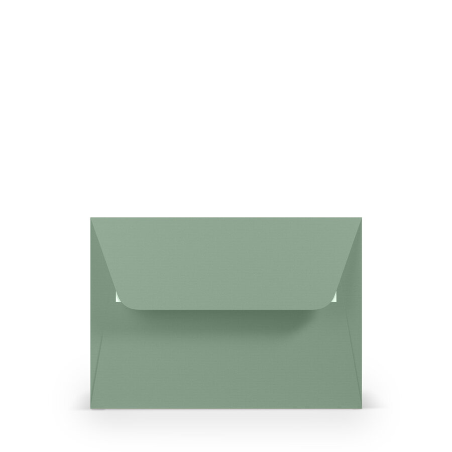 enveloppes colorées vert (eucalyptus) 125 x 176 mm (b6) | 100 g/qm côtelé (paperado) | sans fenêtre | fermeture adhésive | rabat droit | 100 pièces