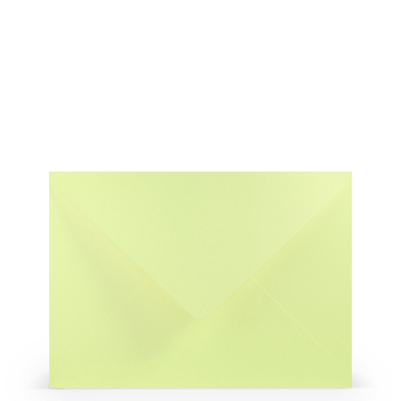 enveloppes colorées vert (pistache) 125 x 176 mm (b6) | 100 g/qm côtelé (paperado) | sans fenêtre | fermeture gommée | rabat pointu | 100 pièces
