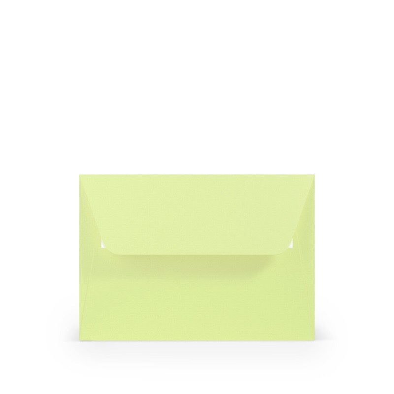 enveloppes colorées vert (pistache) 125 x 176 mm (b6) | 100 g/qm côtelé (paperado) | sans fenêtre | fermeture adhésive | rabat droit | 100 pièces