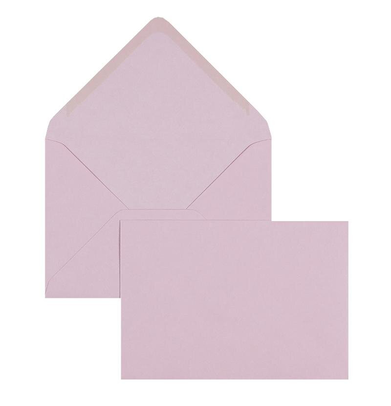 enveloppes colorées violet (lilas clair) 125 x 176 mm (b6) | 100 g/m² offset | sans fenêtre | fermeture gommée | rabat pointu | 100 pièces