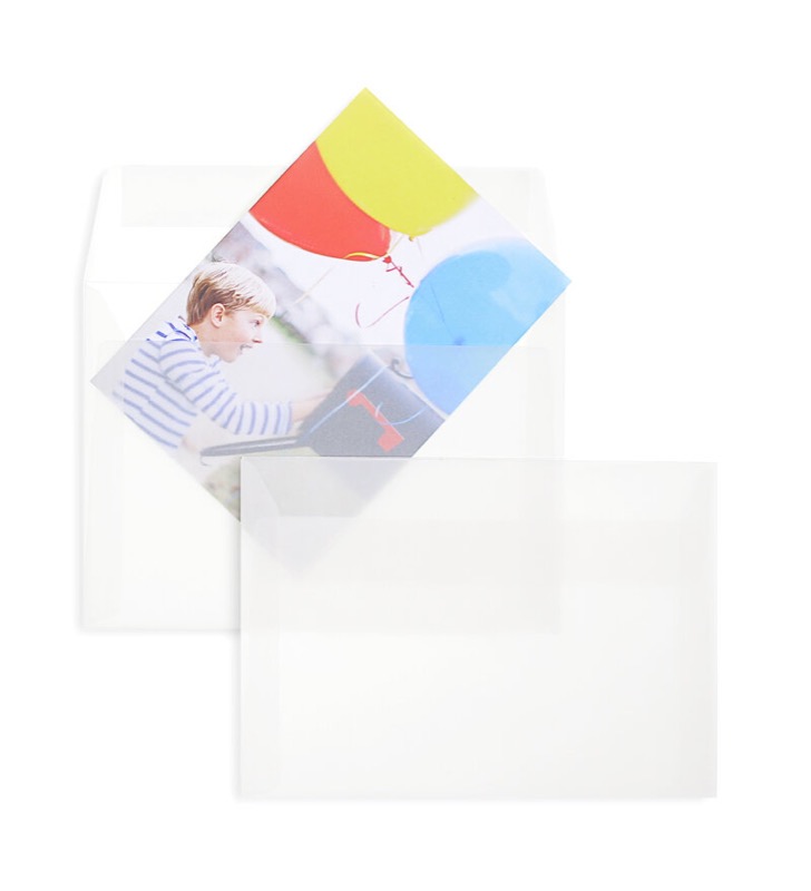 Enveloppes transparentes Blanc (Transparent blanc) 125 x 176 mm (B6)
