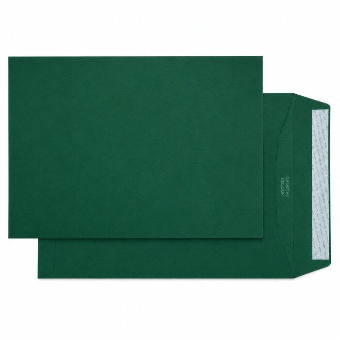 enveloppe d'expédition colorées vert (vert royal) 229 x 324 mm (c4) | 120 g/m² offset | sans fenêtre | fermeture adhésive | rabat droit | 100 pièces