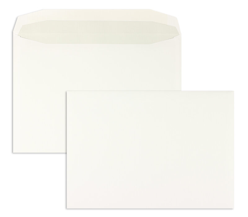 enveloppe de mise sous pli blanc 229 x 324 mm (c4) | 120 g/m² offset | sans fenêtre | fermeture gommée | rabat trapézoïdal | 250 pièces