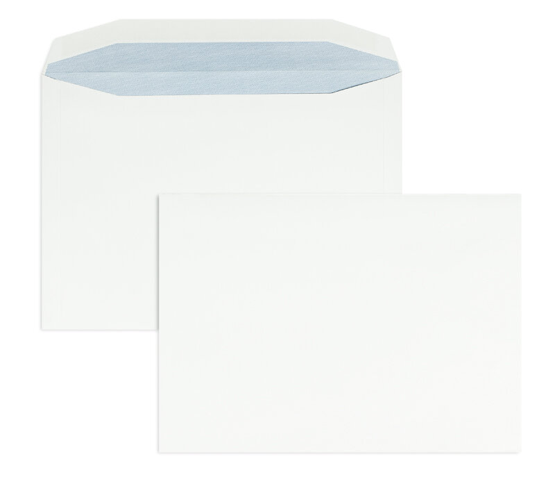 enveloppe de mise sous pli blanc 229 x 324 mm (c4) | 120 g/m² offset | sans fenêtre | fermeture gommée | rabat trapézoïdal | 250 pièces