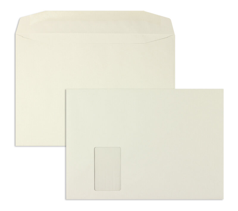 enveloppe de mise sous pli colorées gris 229 x 324 mm (c4) | 100 g/m² recycling | avec fenêtre | fermeture gommée | rabat trapézoïdal | 250 pièces