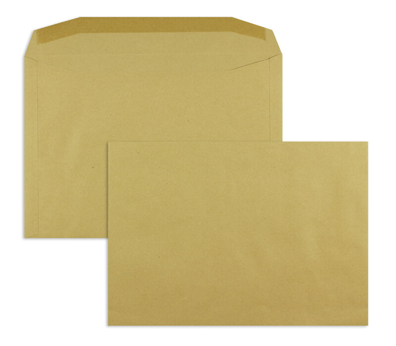 enveloppe de mise sous pli colorées marron 229 x 324 mm (c4) | 100 g/m² natron | sans fenêtre | fermeture gommée | rabat trapézoïdal | 250 pièces