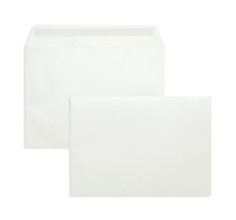 enveloppes blanc (blanc alpin) 229 x 324 mm (c4) | 120 g/m² brillant | sans fenêtre | fermeture adhésive | rabat droit | 100 pièces