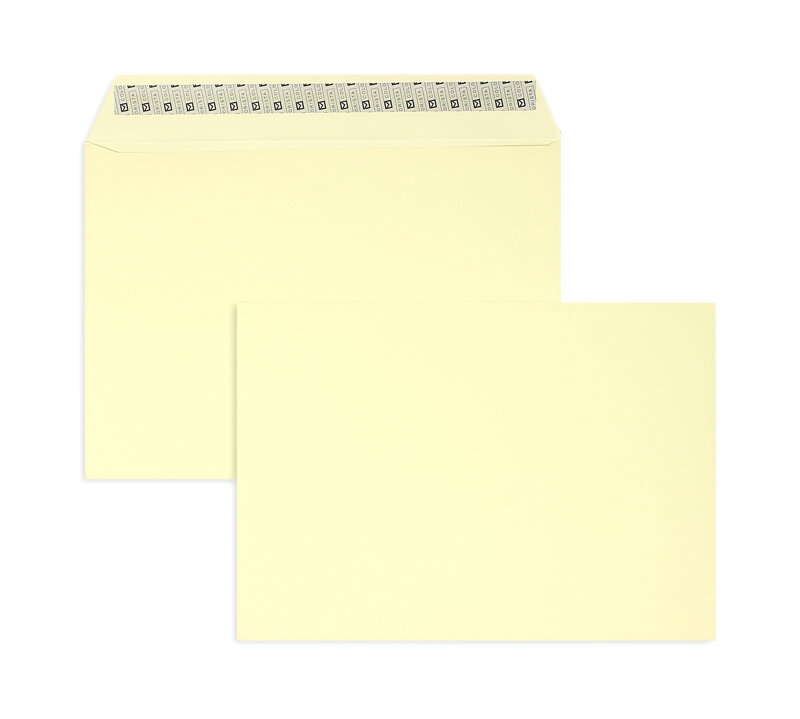 enveloppes colorées crème (crème jaunâtre) 229 x 324 mm (c4) | 130 g/qm colorista | sans fenêtre | fermeture adhésive | rabat droit | 50 pièces