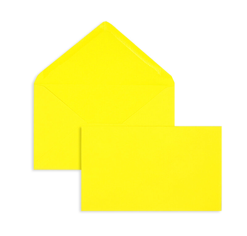 enveloppes colorées jaune (jaune de soleil) 229 x 324 mm (c4) | 120 g/m² velin | sans fenêtre | fermeture gommée | rabat pointu | 100 pièces