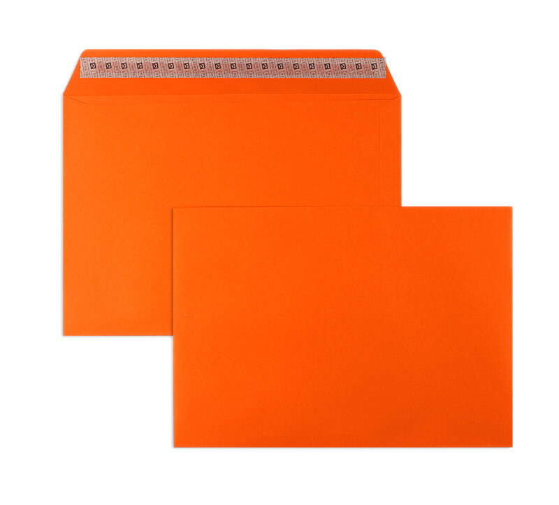 enveloppes colorées orange 229 x 324 mm (c4) | 120 g/qm colorista | sans fenêtre | fermeture adhésive | rabat droit | 50 pièces