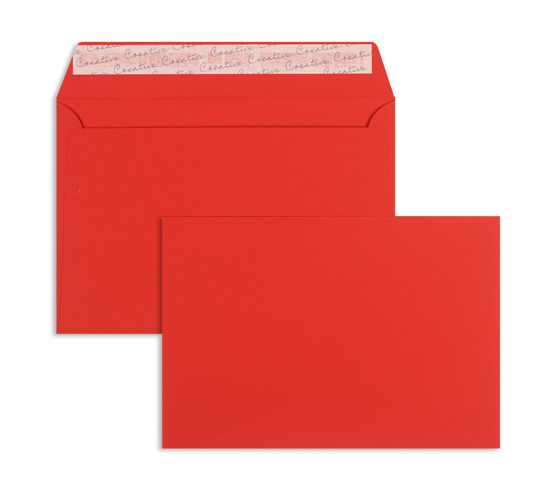 enveloppes colorées rouge (ferrari rouge royal) 229 x 324 mm (c4) | 140 g/m² soyeux lisse | sans fenêtre | fermeture adhésive | rabat droit | 125 pièces