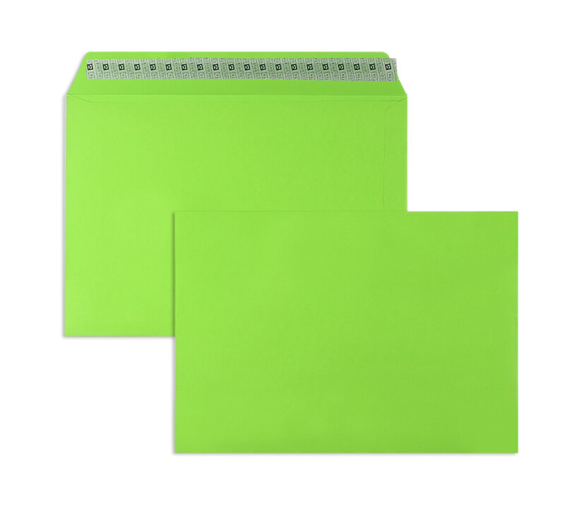 enveloppes colorées vert 229 x 324 mm (c4) | 120 g/qm colorista | sans fenêtre | fermeture adhésive | rabat droit | 50 pièces