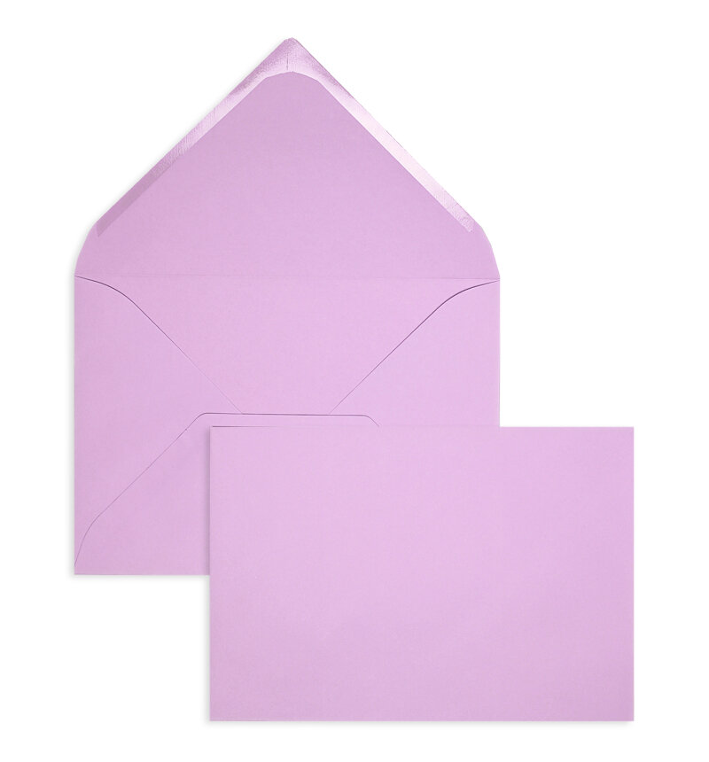 enveloppes colorées violet (lavande) 229 x 324 mm (c4) | 120 g/m² velin | sans fenêtre | fermeture gommée | rabat pointu | 100 pièces