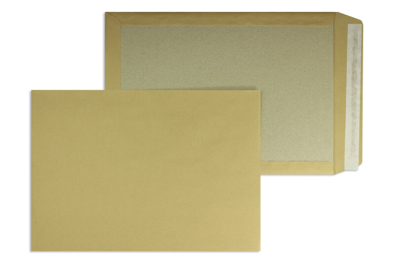 enveloppes dos cartonné colorées marron 229 x 324 mm (c4) | 120 g/m² natron | sans fenêtre | fermeture adhésive | rabat droit | 100 pièces