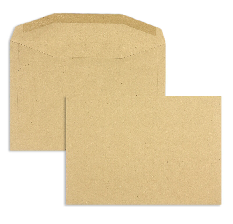 enveloppe de mise sous pli colorées marron 162 x 229 mm (c5) | 80 g/m² natron | sans fenêtre | fermeture gommée | rabat trapézoïdal | 500 pièces
