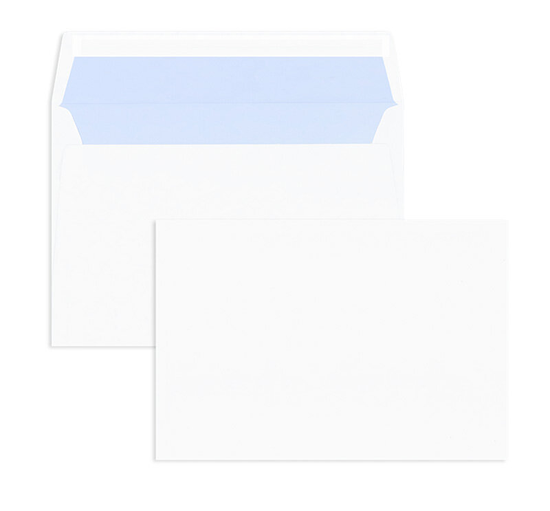 enveloppes blanc (blanc naturel) 162 x 229 mm c5 | 120 g/qm mat | sans fenêtre | fermeture adhésive | rabat droit | 250 pièces