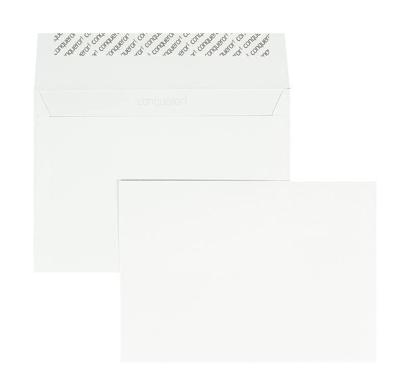 enveloppes blanc (blanc très brillant) 162 x 229 mm (c5) | 120 g/m² conqueror smooth cx22 | sans fenêtre | fermeture adhésive | rabat droit | 250 pièces