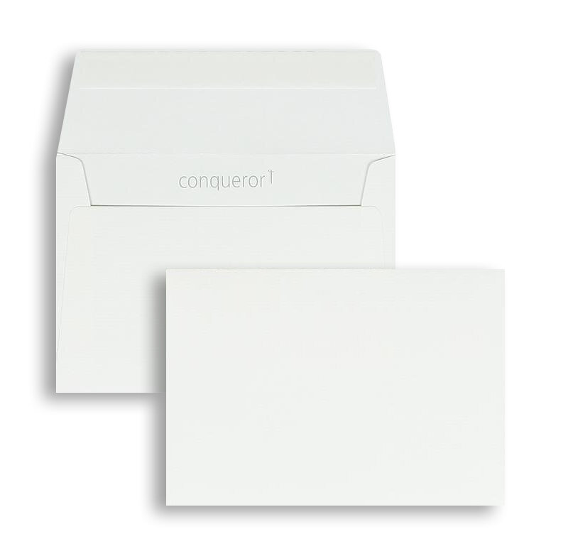 enveloppes blanc (blanc très brillant) 162 x 229 mm (c5) | 120 g/m² conqueror texture | sans fenêtre | fermeture adhésive | rabat droit | 250 pièces