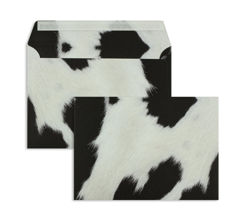 enveloppes blanc (peau de vache-motif) 162 x 229 mm (c5) | 135 g/m² offset | sans fenêtre | fermeture adhésive | rabat droit | 125 pièces