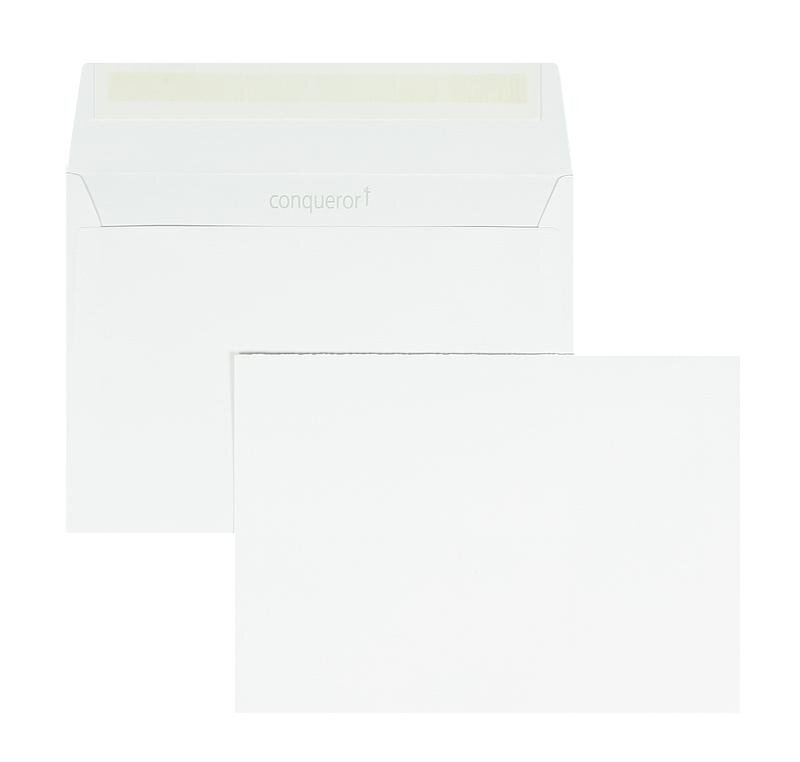 enveloppes blanc (très blanc) 162 x 229 mm (c5) | 120 g/m² conqueror texture | sans fenêtre | fermeture adhésive | rabat droit | 250 pièces