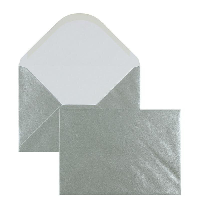 enveloppes colorées argent 162 x 229 mm (c5) | 100 g/m² offset | sans fenêtre | fermeture gommée | rabat pointu | 100 pièces