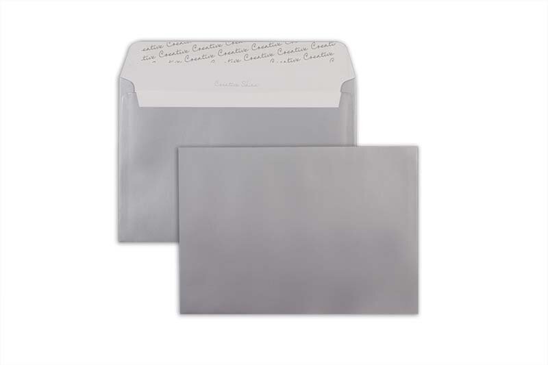 enveloppes colorées argent 162 x 229 mm (c5) | 130 g/m² métallique | sans fenêtre | fermeture adhésive | rabat droit | 100 pièces