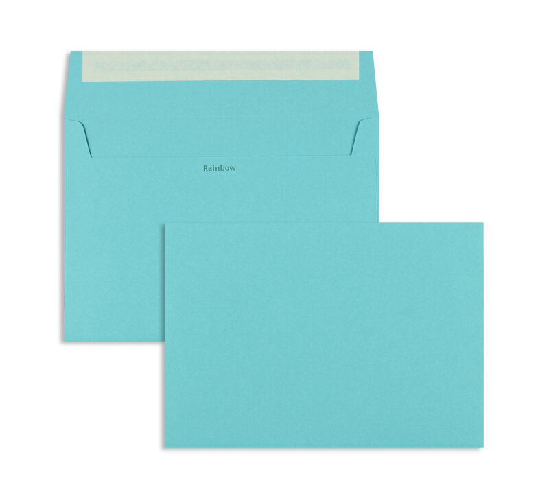 enveloppes colorées bleu 162 x 229 mm (c5) | 120 g/m² rainbow | sans fenêtre | fermeture adhésive | rabat droit | 250 pièces