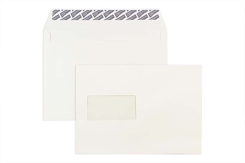 enveloppes colorées crème 162 x 229 mm (c5) | 120 g/m² lisse | avec fenêtre | fermeture adhésive | rabat droit | 500 pièces