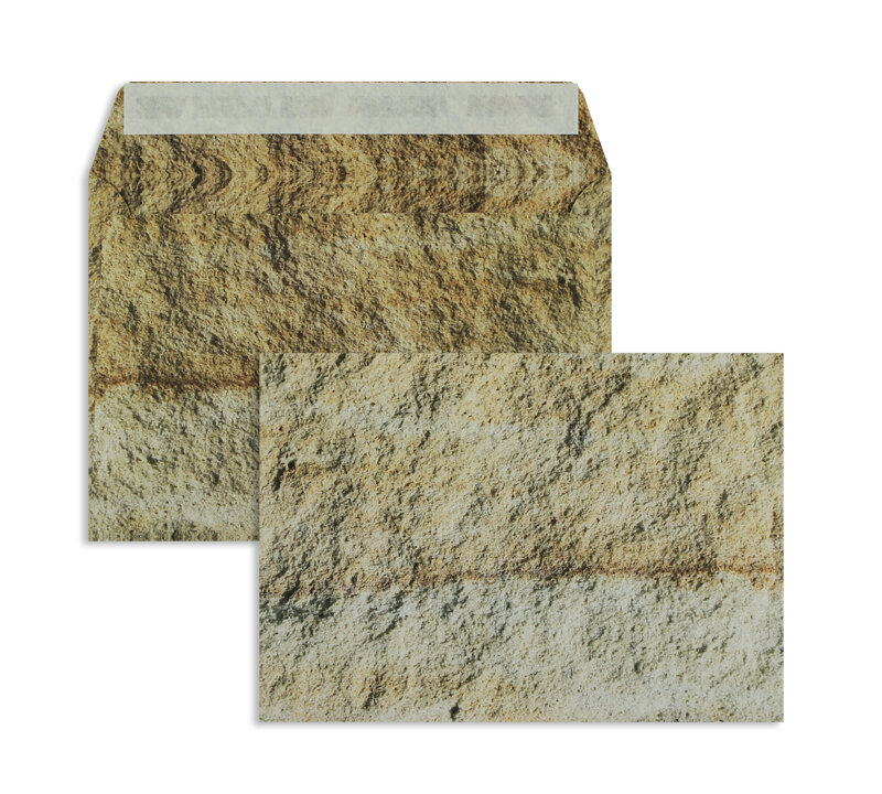 enveloppes colorées crème (pierre à chaux jurassique-motif) 162 x 229 mm (c5) | 135 g/m² offset | sans fenêtre | fermeture adhésive | rabat droit | 125 pièces