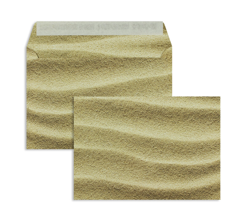 enveloppes colorées crème (sable du sahara-motif) 162 x 229 mm (c5) | 135 g/m² offset | sans fenêtre | fermeture adhésive | rabat droit | 125 pièces