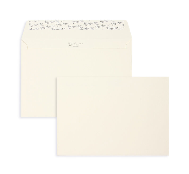 enveloppes colorées crème (vanille) 162 x 229 mm (c5) | 120 g/m² offset | sans fenêtre | fermeture adhésive | rabat droit | 500 pièces