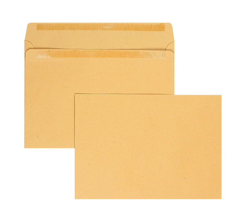 enveloppes colorées marron 162 x 229 mm (c5) | 90 g/m² natron | sans fenêtre | fermeture autocollante | rabat droit | 500 pièces