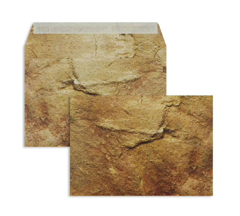 enveloppes colorées marron (grès-motif) 162 x 229 mm (c5) | 135 g/m² offset | sans fenêtre | fermeture adhésive | rabat droit | 125 pièces