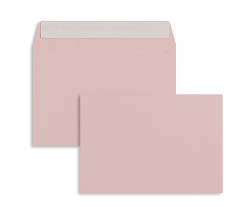 enveloppes colorées rose (saumon) 162 x 229 mm (c5) | 120 g/m² offset | sans fenêtre | fermeture adhésive | rabat droit | 100 pièces