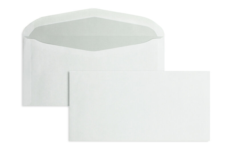 enveloppe de mise sous pli blanc 114 x 229 mm (c6/5) | 75 g/m² offset | sans fenêtre | fermeture gommée | rabat arrondi | 1000 pièces