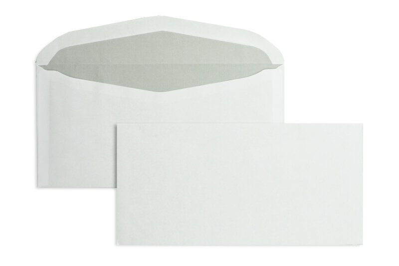 enveloppe de mise sous pli blanc 114 x 229 mm (c6/5) | 75 g/m² offset | sans fenêtre | fermeture gommée | rabat arrondi | 1000 pièces