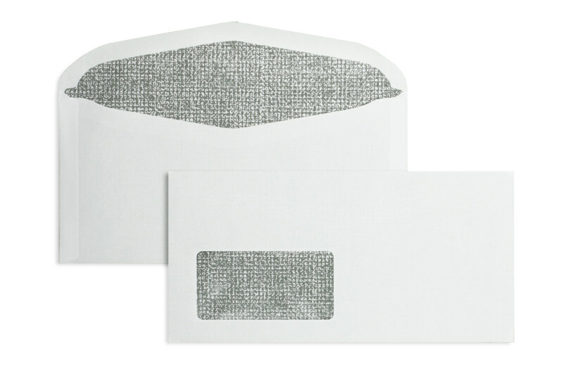 enveloppe de mise sous pli blanc 114 x 229 mm (c6/5) | 80 g/m² offset | avec fenêtre | fermeture gommée | rabat arrondi | 1000 pièces