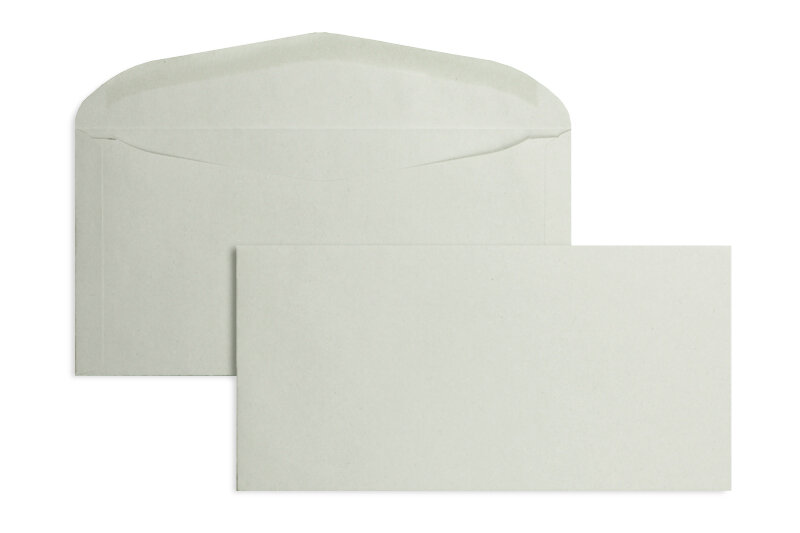 enveloppe de mise sous pli colorées gris 114 x 229 mm (c6/5) | 75 g/m² recycling | sans fenêtre | fermeture gommée | rabat arrondi | 1000 pièces