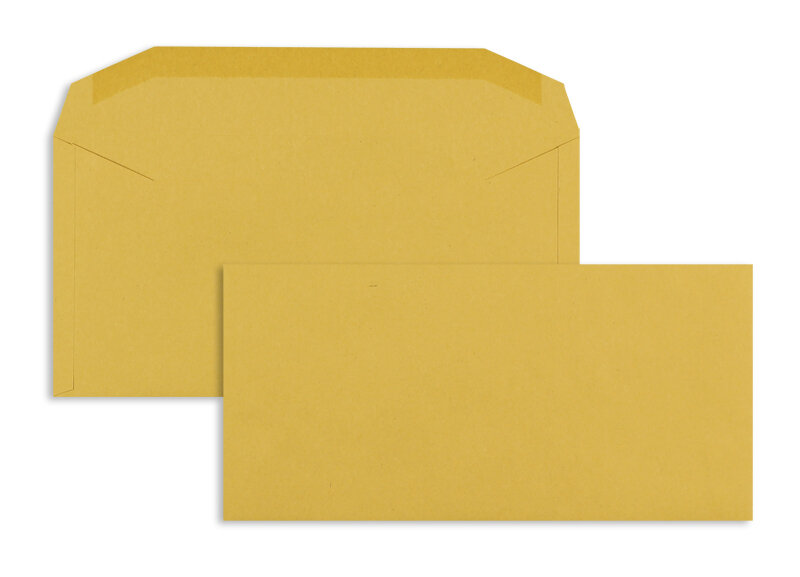 enveloppe de mise sous pli colorées marron 114 x 229 mm (c6/5) | 80 g/m² natron | sans fenêtre | fermeture gommée | rabat trapézoïdal | 1000 pièces