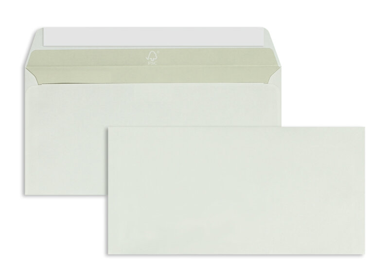 enveloppes blanc (blanc jaunâtre) 114 x 229 mm (c6/5) | 100 g/m² fine´s®pure| sans fenêtre | fermeture adhésive | rabat droit | 500 pièces