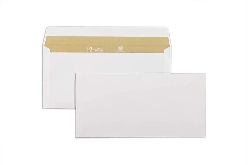 enveloppes colorées crème 114 x 229 mm (c6/5) | 90 g/m² biotop 3 | sans fenêtre | fermeture adhésive | rabat droit | 100 pièces